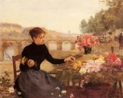 A Parisian Flower Market - 维克多·加布里埃尔·吉尔伯特